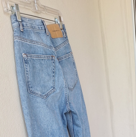 Pull & Bear 90s Straight Leg Jeans with Rips in Blue Size 2 - Picture 7 of 10